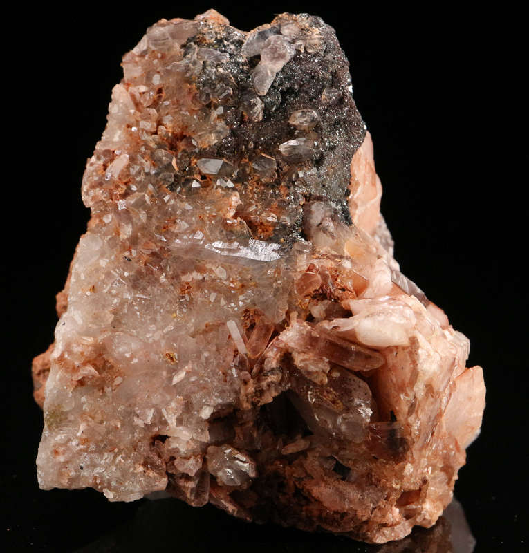 Hematite on Shard Quartz Cluster, Artonvilla Mine, Musina, South Africa