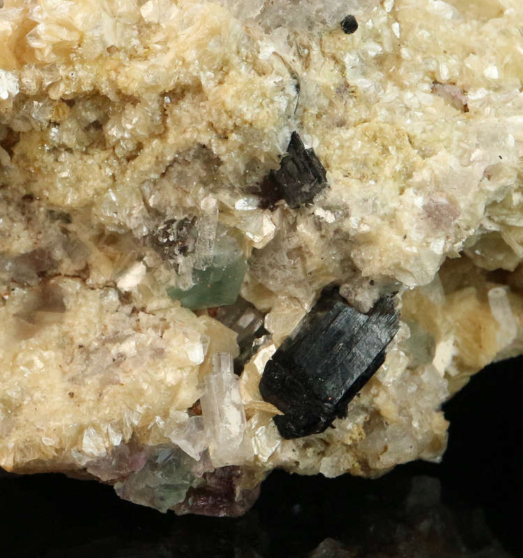 Fluorite, Schorl & Muscovite, Erongo Mnt Region, Namibia