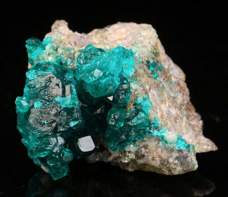 Dioptase on Matrix, Tsumeb Mine, Namibia