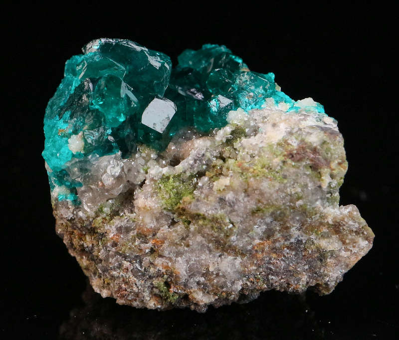 Dioptase on Matrix, Tsumeb Mine, Namibia