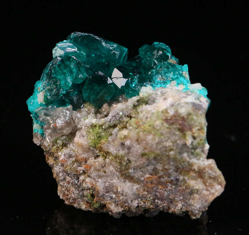 Dioptase on Matrix, Tsumeb Mine, Namibia