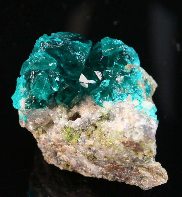 Dioptase on Matrix, Tsumeb Mine, Namibia