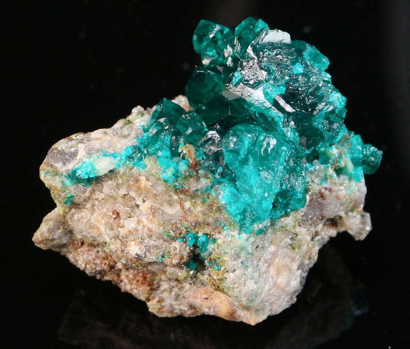 Dioptase on Matrix, Tsumeb Mine, Namibia