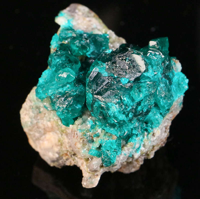 Dioptase on Matrix, Tsumeb Mine, Namibia