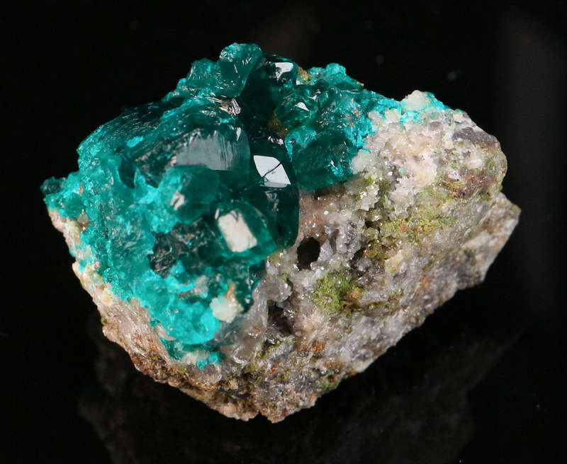Dioptase on Matrix, Tsumeb Mine, Namibia