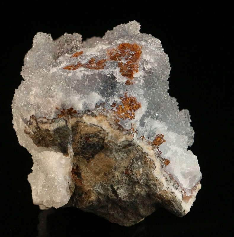 Quartz on Smithsonite, Skorpion Mine, Karas Region, Namibia