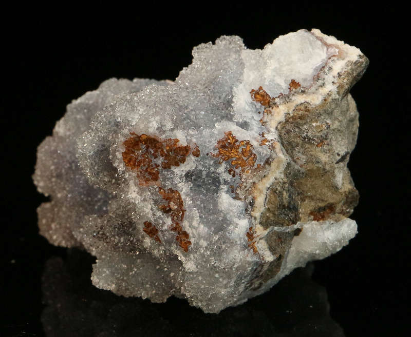 Quartz on Smithsonite, Skorpion Mine, Karas Region, Namibia