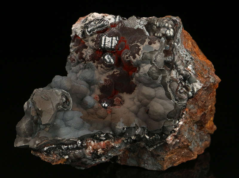Hematite on Baryte on Matrix, Skorpion Mine, Karas Region, Namibia