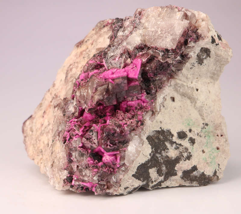 Cobaltoan Calcite on Matrix, Mashamba West Mine, DRC
