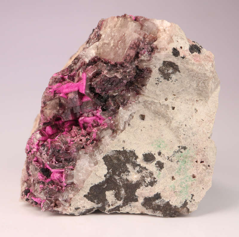 Cobaltoan Calcite on Matrix, Mashamba West Mine, DRC