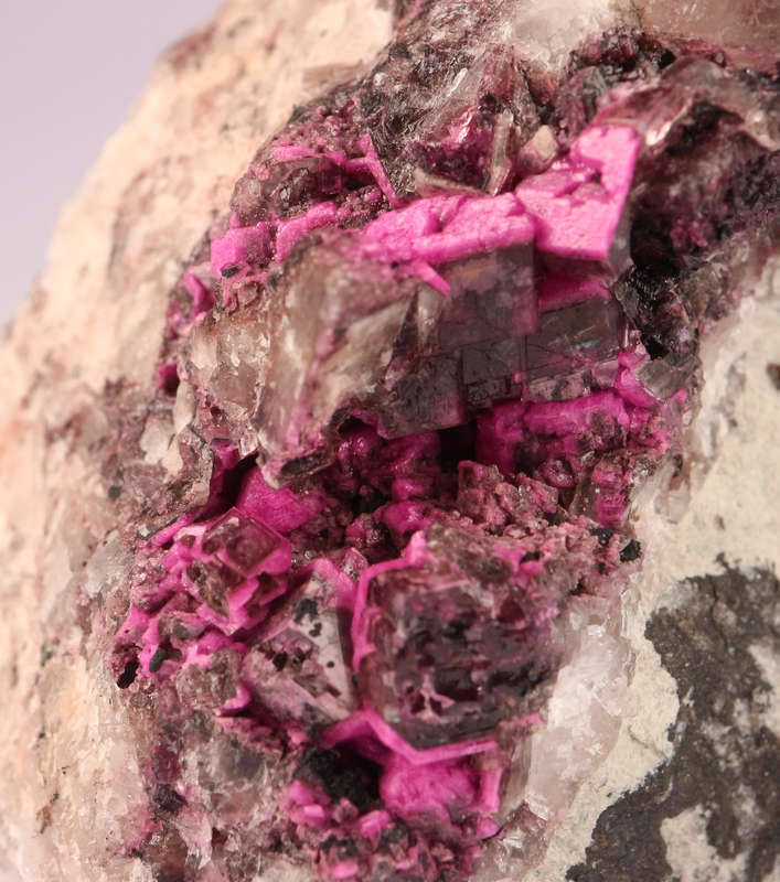 Cobaltoan Calcite on Matrix, Mashamba West Mine, DRC