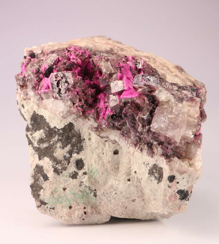 Cobaltoan Calcite on Matrix, Mashamba West Mine, DRC