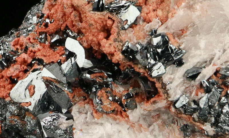 Hematite, Calcite & Andradite,"N'Chwaning II Mine, Kalahari Manganese Field, Northern Cape, South Af