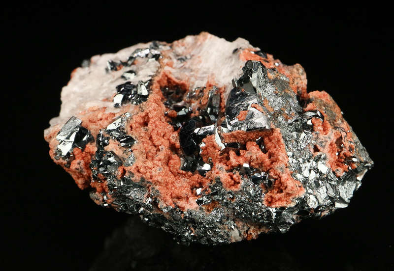 Hematite, Calcite & Andradite,"N'Chwaning II Mine, Kalahari Manganese Field, Northern Cape, South Af