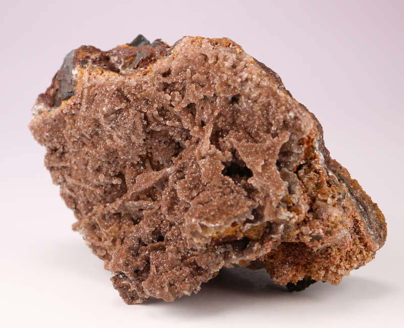 Calcite on Goethite psm Limonite, N'Chwaning II, Northern Cape, South Africa