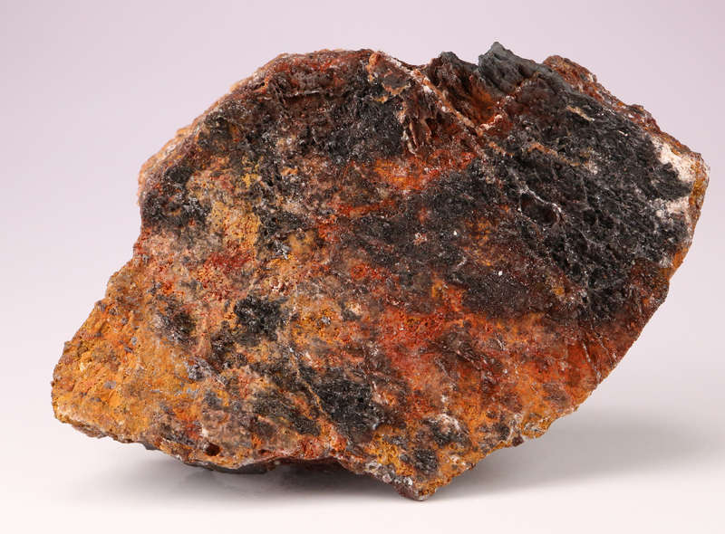 Calcite on Goethite psm Limonite, N'Chwaning II, Northern Cape, South Africa
