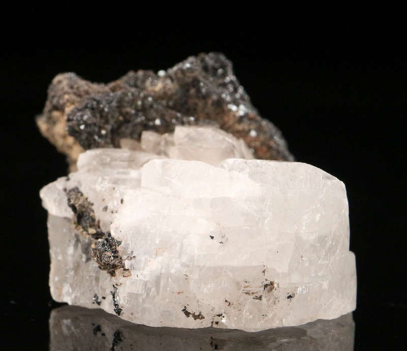 Calcite on Manganite, N'Chwaning II, Northern Cape, South Africa