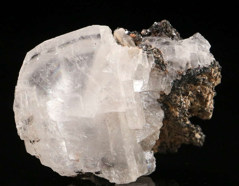 Calcite on Manganite, N'Chwaning II, Northern Cape, South Africa