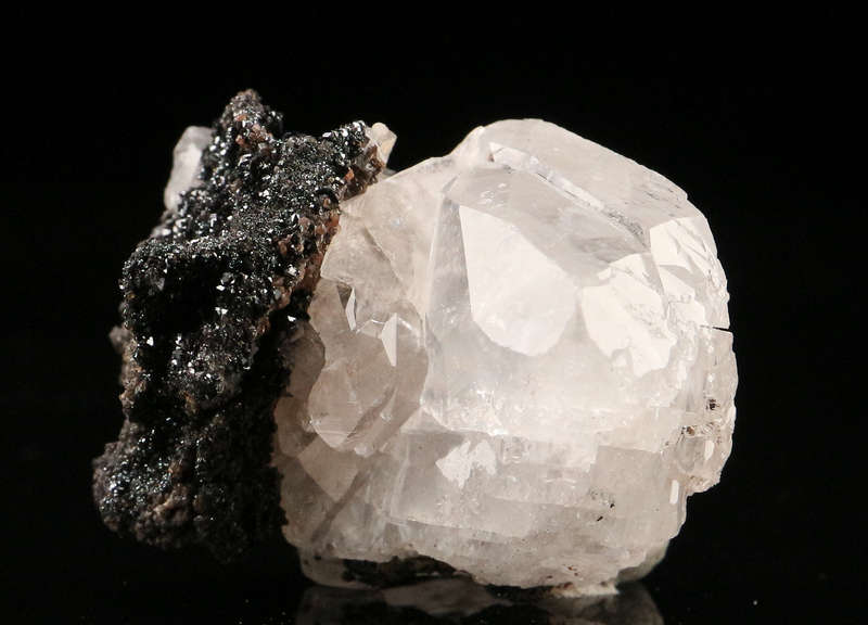 Calcite on Manganite, N'Chwaning II, Northern Cape, South Africa