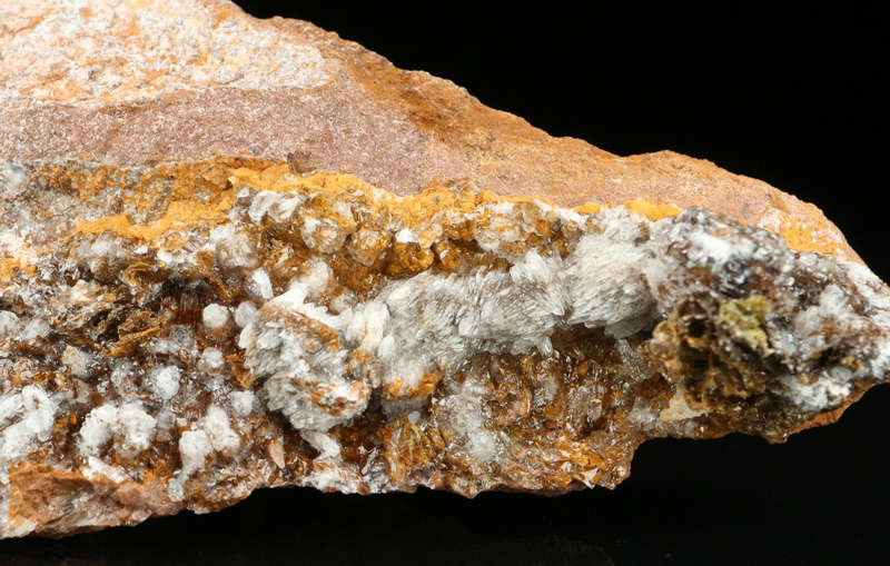 Calcite on Siderite on Matrix, Gobobosebberge Mnt, Namibia