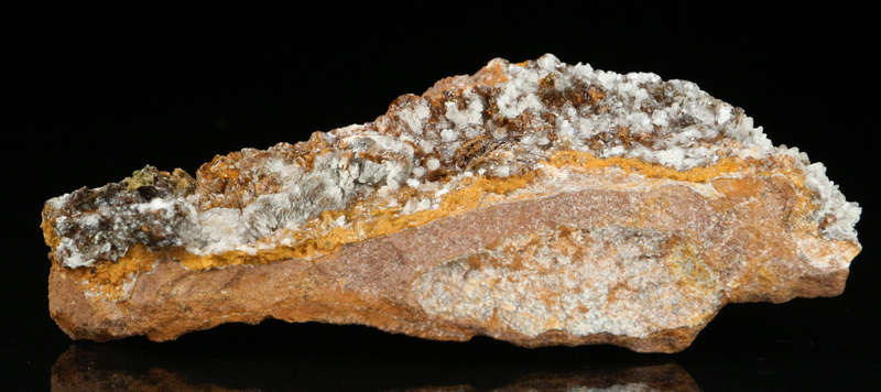 Calcite on Siderite on Matrix, Gobobosebberge Mnt, Namibia