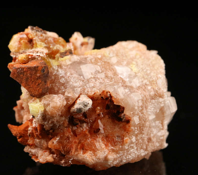 Ettringite on Calcite, N'Chwaning II, Northern Cape, South Africa