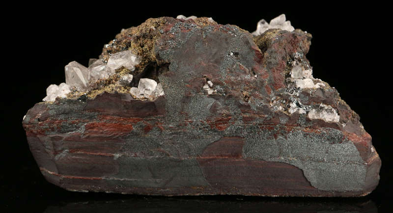 Calcite, Hematite on Matrix,"N'Chwaning II Mine, Kalahari Manganese Field, Northern Cape, South Afri