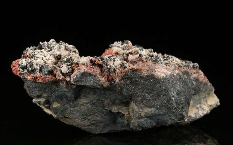 Baryte, Hausmannite on Andradite,"N'Chwaning II Mine, Kalahari Manganese Field, Northern Cape, South