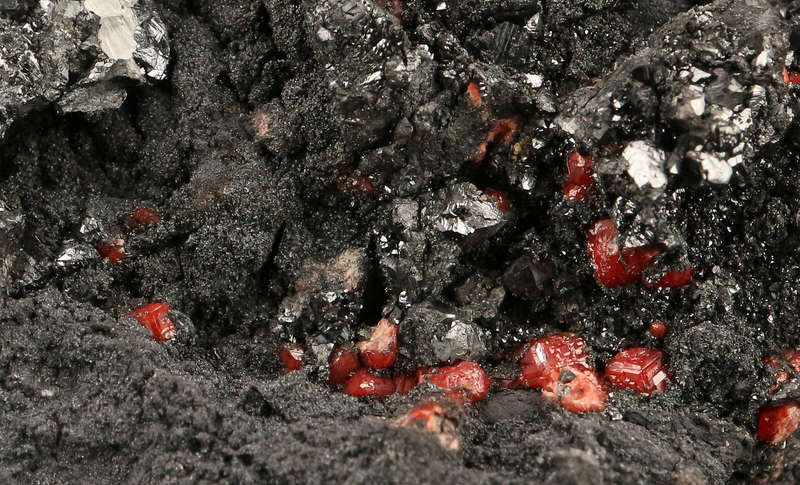 Hematite & Andradite on Matrix,"N'Chwaning II Mine, Kalahari Manganese Field, Northern Cape, South A