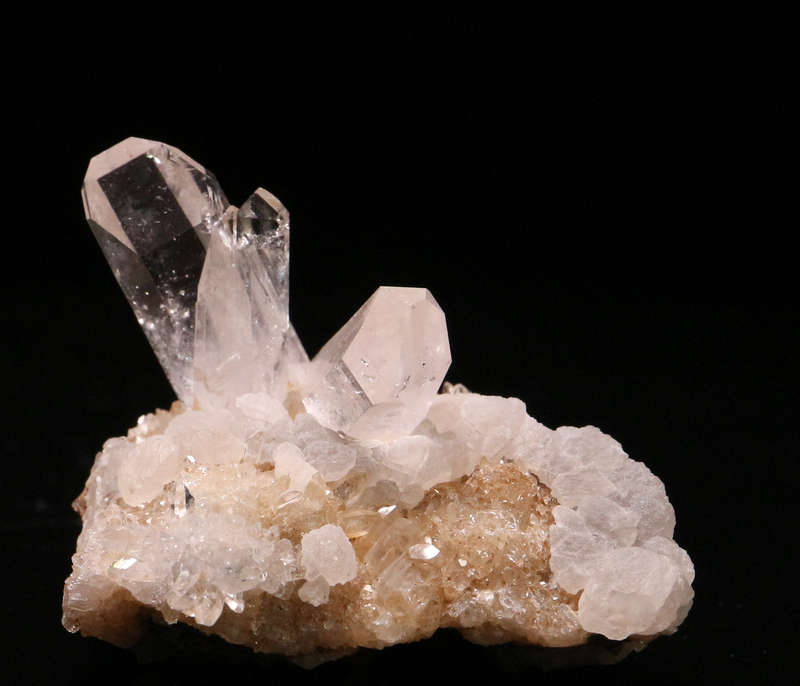 Calcite on Quartz Cluster, Gobobosebberge Mnt, Namibia