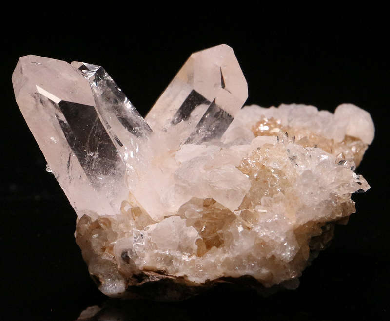 Calcite on Quartz Cluster, Gobobosebberge Mnt, Namibia