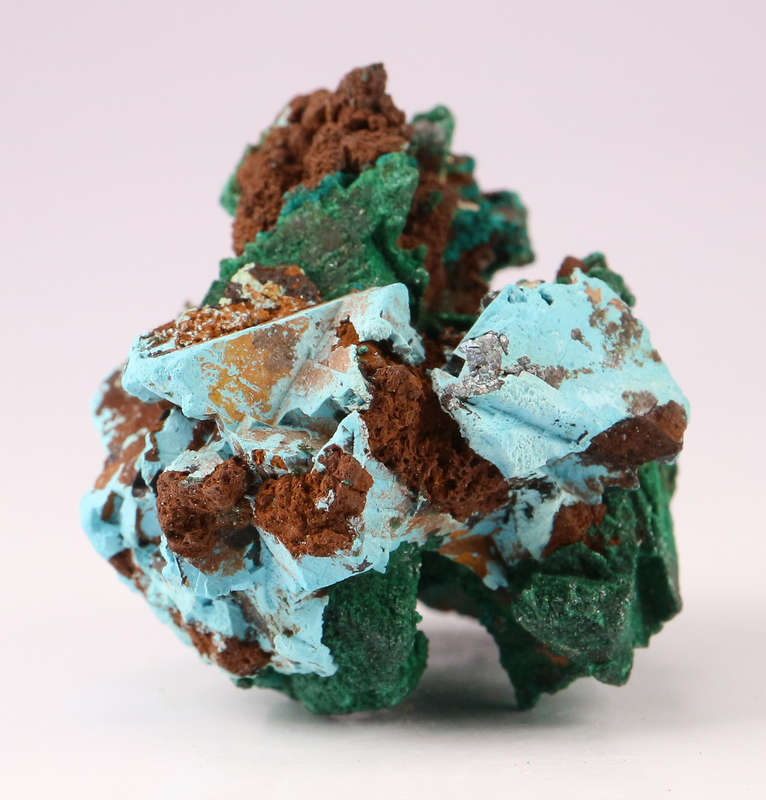 Malachite, Shattuckite Cluster, Tantara Mine, DRC