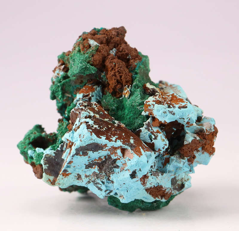 Malachite, Shattuckite Cluster, Tantara Mine, DRC