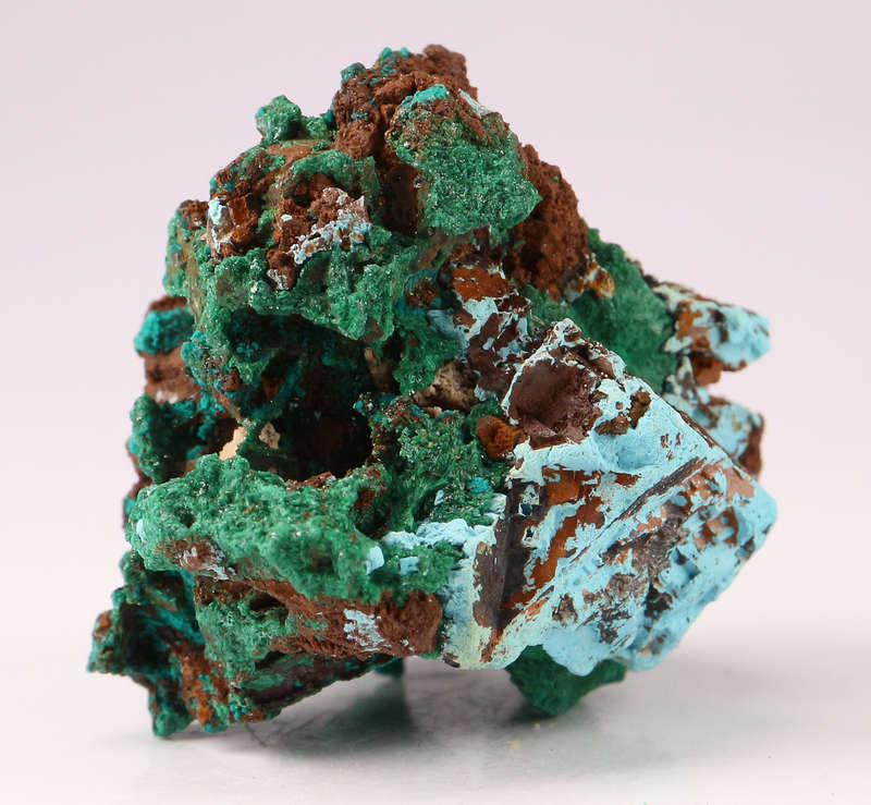 Malachite, Shattuckite Cluster, Tantara Mine, DRC