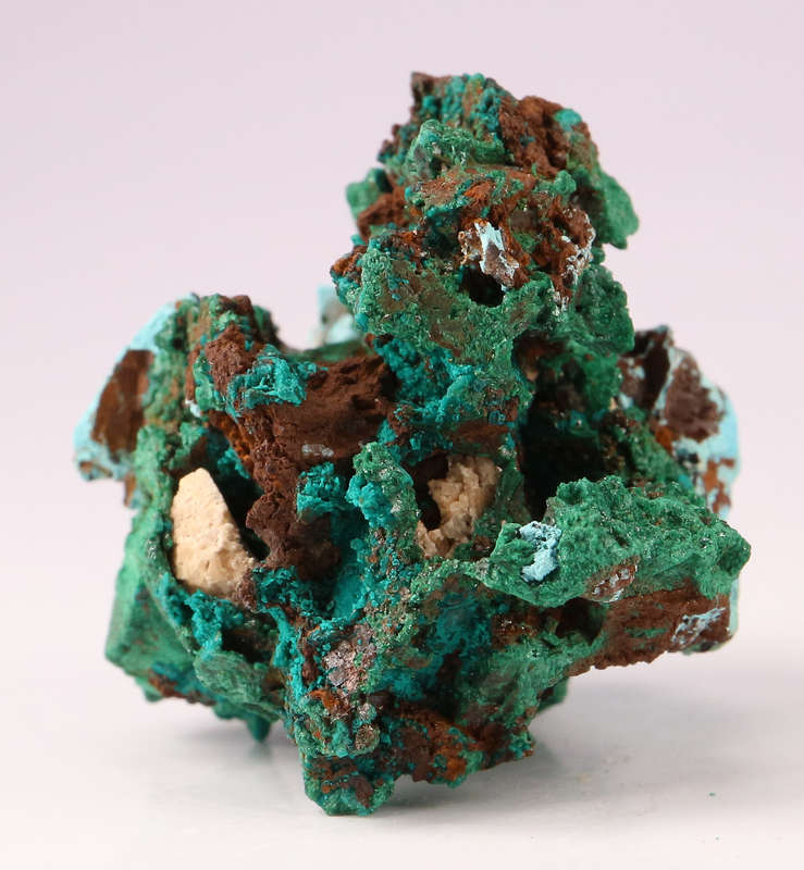 Malachite, Shattuckite Cluster, Tantara Mine, DRC