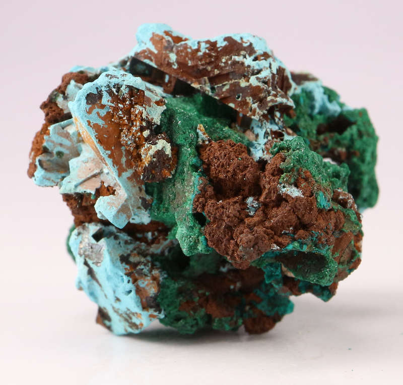 Malachite, Shattuckite Cluster, Tantara Mine, DRC