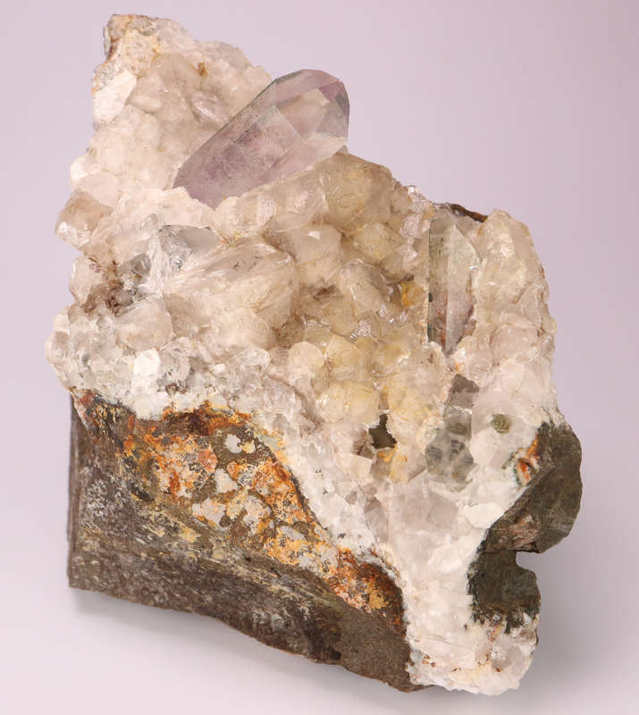 Amethyst Quartz, Calcite on Matrix, Gobobosebberge Mnt, Namibia
