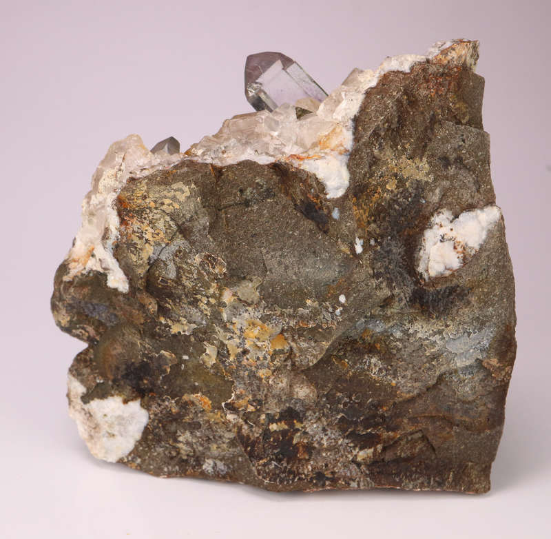 Amethyst Quartz, Calcite on Matrix, Gobobosebberge Mnt, Namibia