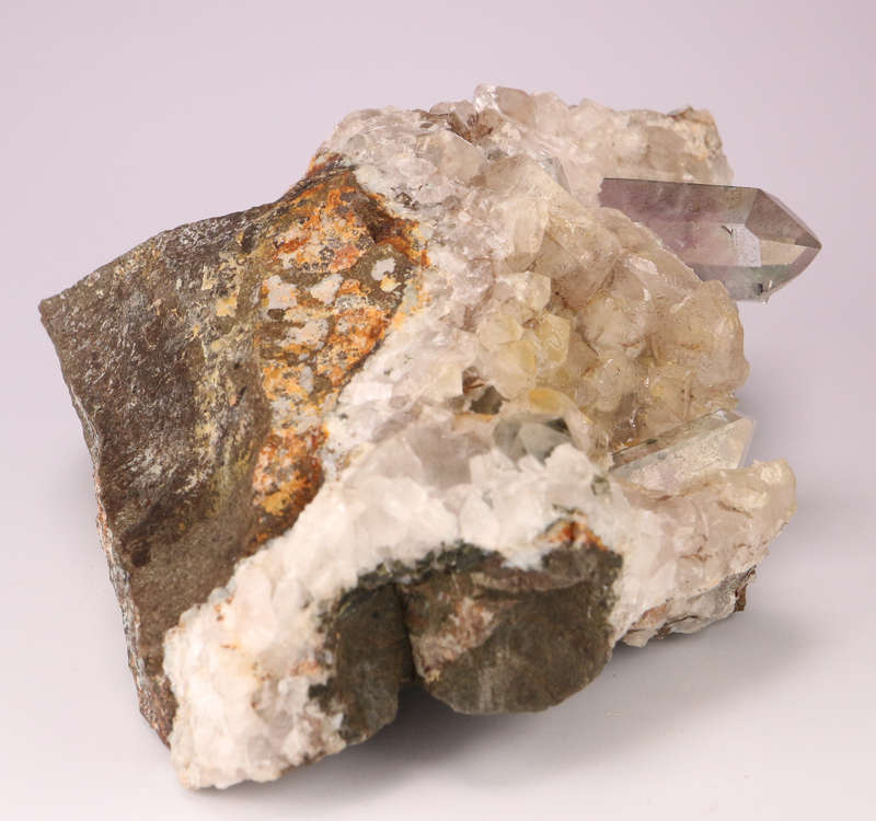Amethyst Quartz, Calcite on Matrix, Gobobosebberge Mnt, Namibia