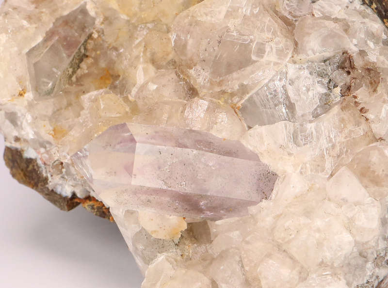 Amethyst Quartz, Calcite on Matrix, Gobobosebberge Mnt, Namibia
