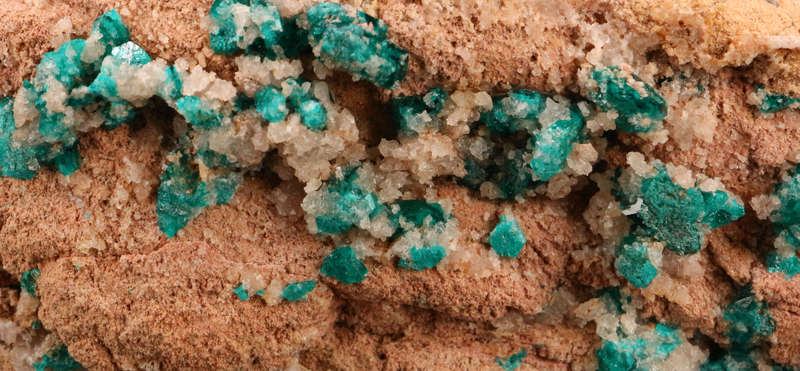 Dioptase on Matrix, Kaokoveld Region, Namibia