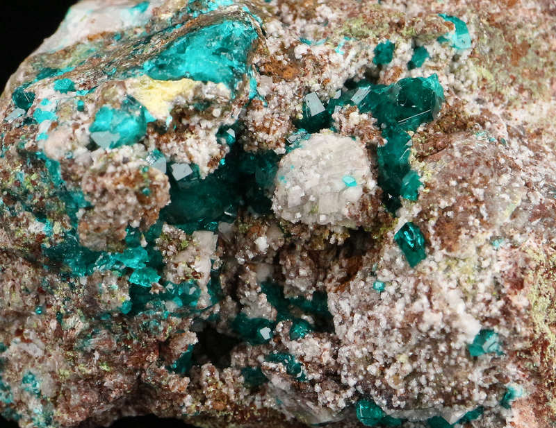 Dioptase on Matrix, Tsumeb Mine, Namibia