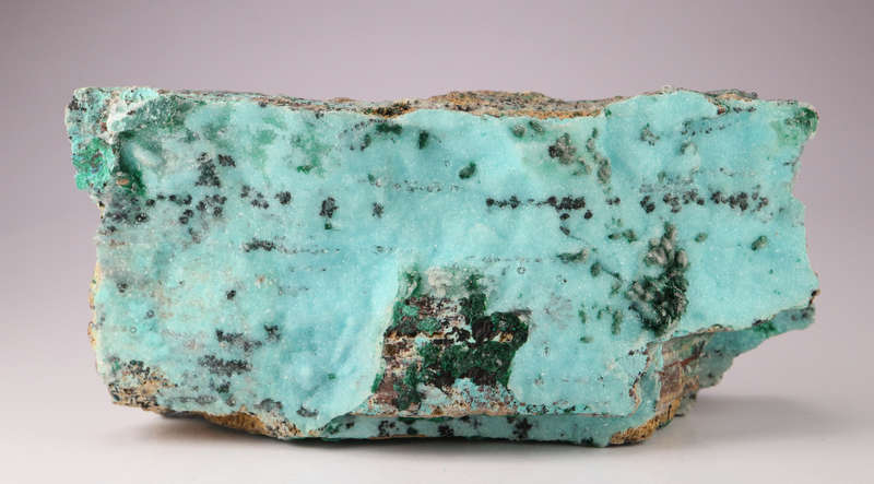 Quartz over Malachite and Chrysocolla on Matrix, Tenke Fungurume, DR Congo