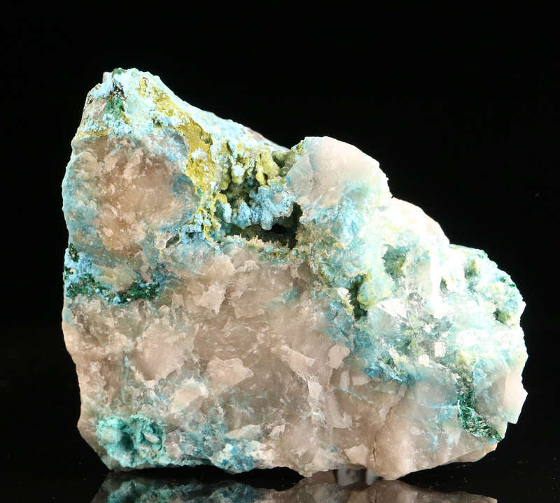 Shattuckite on Quartz, Kaokoveld Region, Namibia