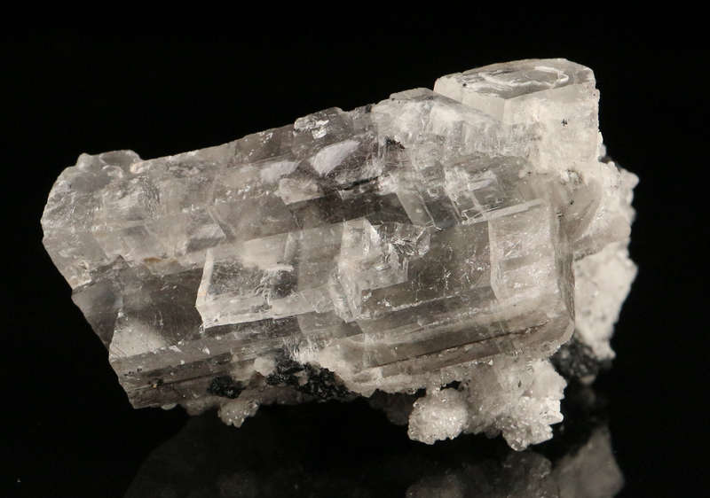 Calcite on Hausmannite, "N'Chwaning II Mine, Kalahari Manganese Field, Northern Cape, South Africa "