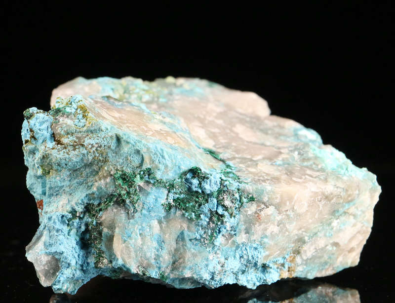 Shattuckite on Quartz, Kaokoveld Region, Namibia