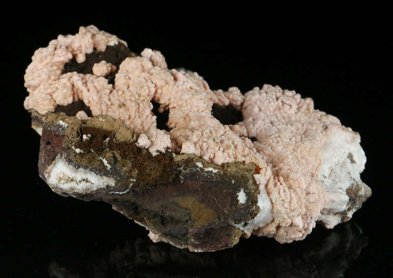 Rhodochrosite & Gageite,"N'Chwaning II Mine, Kalahari Manganese Field, Northern Cape, South Africa "