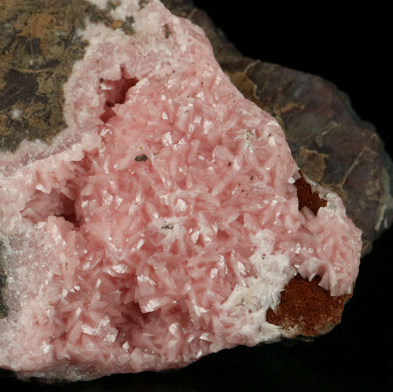 Rhodochrosite on Matrix,"N'Chwaning II Mine, Kalahari Manganese Field, Northern Cape, South Africa "