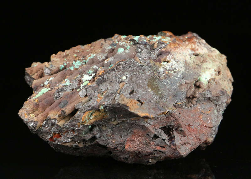 Chrysocolla on Goethite, Mashamba West Mine, DRC