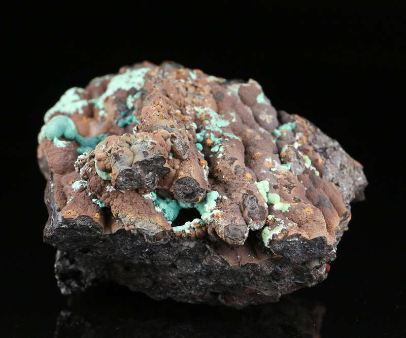 Chrysocolla on Goethite, Mashamba West Mine, DRC